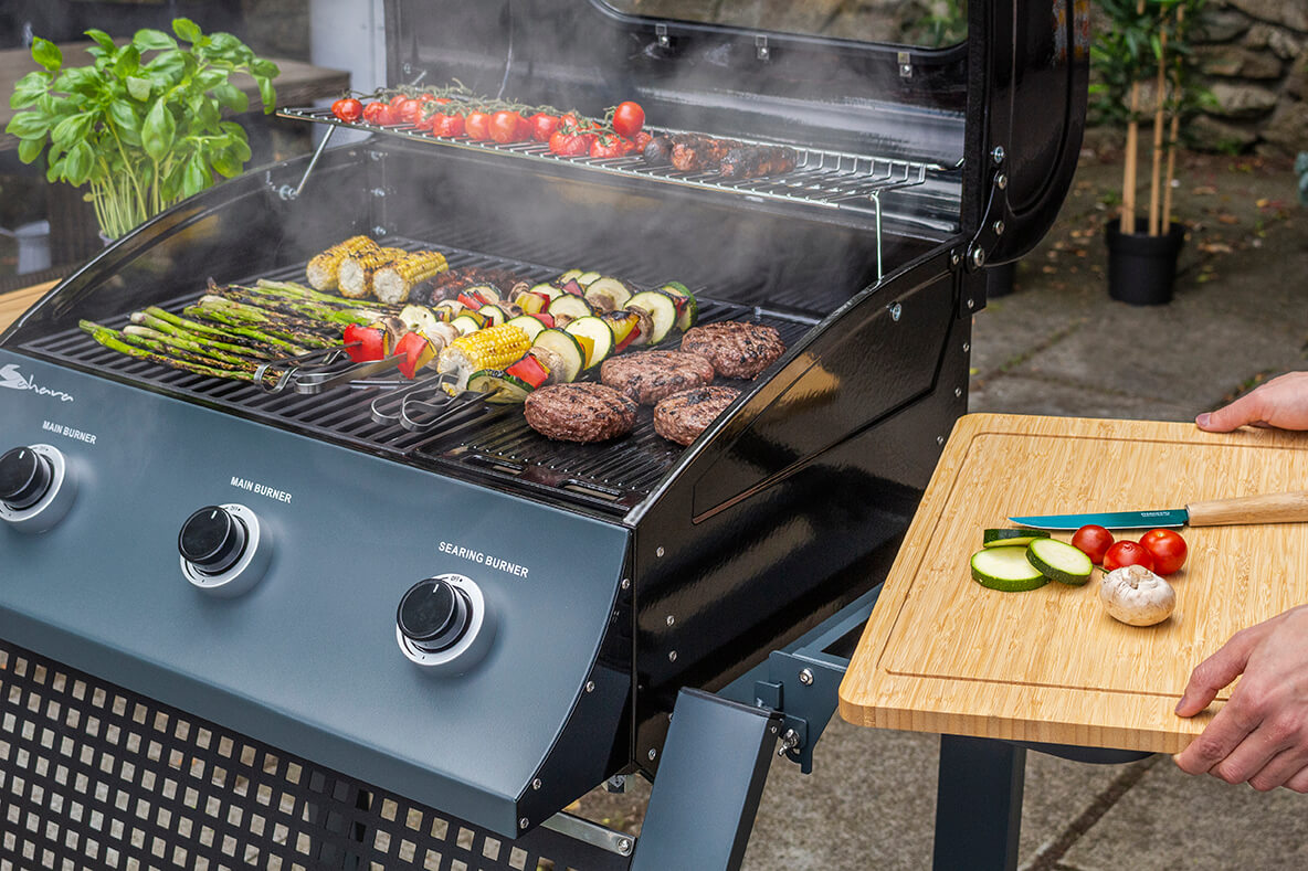 Газовый гриль SAHARA S325 3B BBQ Smokey Teal
