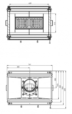 Каминная топка Hitze ARD68X43DSS