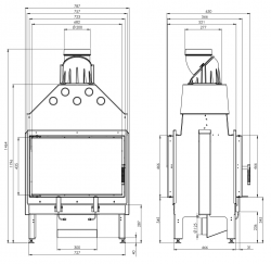 Каминная топка Hitze ARD68X43DSS