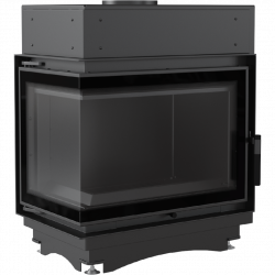 Каминная топка Kratki Maja/PW/BL/12/BS/W/Deco , Г-образное стекло слева , змеевик ; с водяным контуром