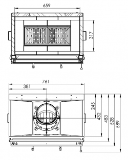 Каминная топка Hitze ARD68X43S