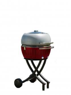 LotusGrill XXL Blazing Red с крышкой для гриля с термометром